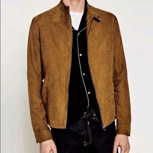 Zara Man - Men’s Brown Suede Faux Jacket
